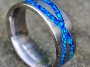 Double Helix Titanium Ring