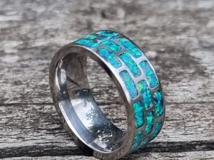 Titanium Brick Wall Ring
